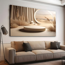 Load image into Gallery viewer, Canvas printed painting, not framed, rolled in tube, subject sandstorm, 3D ilusiion, sandcolors
