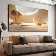 Load image into Gallery viewer, Canvas printed painting, not framed, rolled in tube, subject sandstorm, 3D ilusiion, sandcolors
