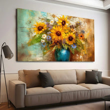 Load image into Gallery viewer, Stretched canvas wall art print – Canvas Wall Art Painting Flowers Flow044 – Small – 30x20 in (75x50 cm) – Iloski Art LLC
