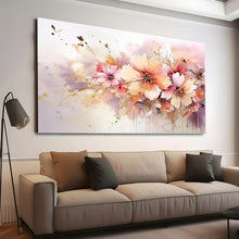 Load image into Gallery viewer, Stretched canvas wall art print – Canvas Wall Art Painting Flowers FlowA093 – Small – 30x20 in (75x50 cm) – Iloski Art LLC
