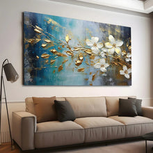Load image into Gallery viewer, Stretched canvas wall art print – Canvas Wall Art Painting Flowers FlowA011 – Small – 30x20 in (75x50 cm) – Iloski Art LLC
