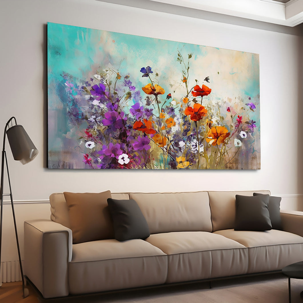 Canvas printed painting, subject Flowers
