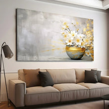 Load image into Gallery viewer, Stretched canvas wall art print – Canvas Wall Art Painting Flowers FlowA050 – Small – 30x20 in (75x50 cm) – Iloski Art LLC
