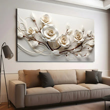 Load image into Gallery viewer, Stretched canvas wall art print – Canvas Wall Art Painting Flowers FlowA041 – Small – 30x20 in (75x50 cm) – Iloski Art LLC
