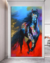 Load image into Gallery viewer, Stretched canvas wall art print – Canvas Wall Art Painting Horses HR115 – Small – 20x30 in (50x75 cm) – Iloski Art LLC
