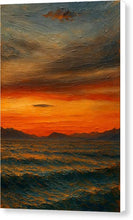 Load image into Gallery viewer, Dramatic Sunset Over the Ohrid Lake - Canvas Print
