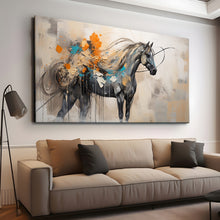 Load image into Gallery viewer, Canvas printed painting, not framed, rolled in tube, subject animal, horsses.
