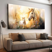 Load image into Gallery viewer, Canvas printed painting, not framed, rolled in tube, subject animal, horsses.
