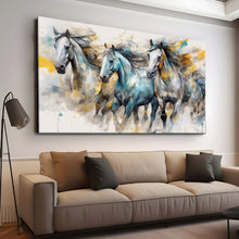 Load image into Gallery viewer, Stretched canvas wall art print – Canvas Wall Art Painting Horses HR126 – Small – 30x20 in (75x50 cm) – Iloski Art LLC
