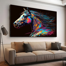 Load image into Gallery viewer, Canvas printed painting, not framed, rolled in tube, subject animal, horsses.
