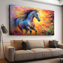 Load image into Gallery viewer, Canvas printed painting, not framed, rolled in tube, subject animal, horsses.
