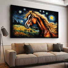 Load image into Gallery viewer, Canvas printed painting, not framed, rolled in tube, subject animal, horsses.
