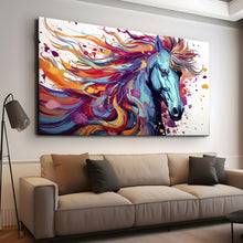 Load image into Gallery viewer, Canvas printed painting, not framed, rolled in tube, subject animal, horsses.
