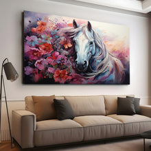 Load image into Gallery viewer, Canvas printed painting, not framed, rolled in tube, subject animal, horsses.
