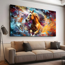 Load image into Gallery viewer, Stretched canvas wall art print – Canvas Wall Art Painting Horses HR132 – Small – 30x20 in (75x50 cm) – Iloski Art LLC
