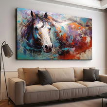 Load image into Gallery viewer, Stretched canvas wall art print – Canvas Wall Art Painting Horses HR137 – Small – 30x20 in (75x50 cm) – Iloski Art LLC
