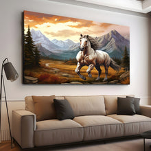 Load image into Gallery viewer, Stretched canvas wall art print – Canvas Wall Art Painting Horses HR116 – Small – 30x20 in (75x50 cm) – Iloski Art LLC
