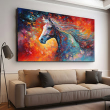 Load image into Gallery viewer, Stretched canvas wall art print – Canvas Wall Art Painting Horses HR145 – Small – 30x20 in (75x50 cm) – Iloski Art LLC
