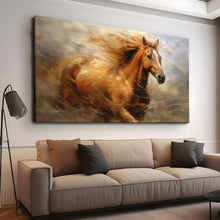 Load image into Gallery viewer, Stretched canvas wall art print – Canvas Wall Art Painting Horses HR148 – Small – 30x20 in (75x50 cm) – Iloski Art LLC
