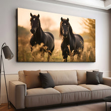 Load image into Gallery viewer, Stretched canvas wall art print – Canvas Wall Art Painting Horses HR151 – Small – 30x20 in (75x50 cm) – Iloski Art LLC
