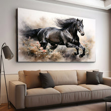 Load image into Gallery viewer, Stretched canvas wall art print – Canvas Wall Art Painting Horses HR152 – Small – 30x20 in (75x50 cm) – Iloski Art LLC
