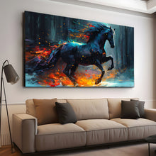 Load image into Gallery viewer, Stretched canvas wall art print – Canvas Wall Art Painting Horses HR153 – Small – 30x20 in (75x50 cm) – Iloski Art LLC
