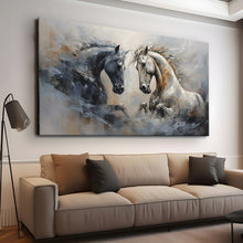 Load image into Gallery viewer, Stretched canvas wall art print – Canvas Wall Art Painting Horses HR117 – Small – 30x20 in (75x50 cm) – Iloski Art LLC
