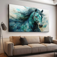 Load image into Gallery viewer, Stretched canvas wall art print – Canvas Wall Art Painting Horses HR157 – Small – 30x20 in (75x50 cm) – Iloski Art LLC

