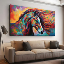 Load image into Gallery viewer, Stretched canvas wall art print – Canvas Wall Art Painting Horses HR161 – Small – 30x20 in (75x50 cm) – Iloski Art LLC
