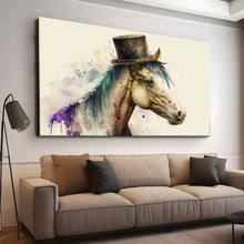 Load image into Gallery viewer, Stretched canvas wall art print – Canvas Wall Art Painting Horses HR163 – Small – 30x20 in (75x50 cm) – Iloski Art LLC
