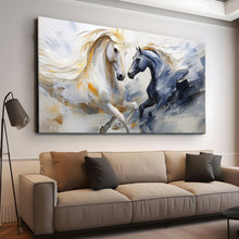 Load image into Gallery viewer, Stretched canvas wall art print – Canvas Wall Art Painting Horses HR118 – Small – 30x20 in (75x50 cm) – Iloski Art LLC
