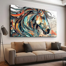 Load image into Gallery viewer, Stretched canvas wall art print – Canvas Wall Art Painting Horses HR167 – Small – 30x20 in (75x50 cm) – Iloski Art LLC
