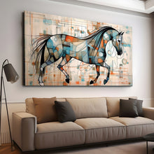 Load image into Gallery viewer, Stretched canvas wall art print – Canvas Wall Art Painting Horses HR168 – Small – 30x20 in (75x50 cm) – Iloski Art LLC
