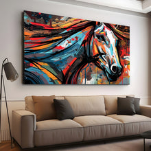 Load image into Gallery viewer, Stretched canvas wall art print – Canvas Wall Art Painting Horses HR173 – Small – 30x20 in (75x50 cm) – Iloski Art LLC

