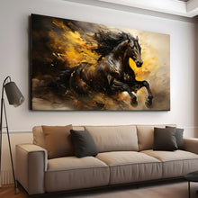 Load image into Gallery viewer, Stretched canvas wall art print – Canvas Wall Art Painting Horses HR174 – Small – 30x20 in (75x50 cm) – Iloski Art LLC
