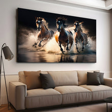 Load image into Gallery viewer, Stretched canvas wall art print – Canvas Wall Art Painting Horses HR177 – Small – 30x20 in (75x50 cm) – Iloski Art LLC
