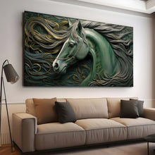 Load image into Gallery viewer, Stretched canvas wall art print – Canvas Wall Art Painting Horses HR178 – Small – 30x20 in (75x50 cm) – Iloski Art LLC
