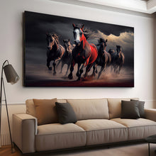 Load image into Gallery viewer, Stretched canvas wall art print – Canvas Wall Art Painting Horses HR187 – Small – 30x20 in (75x50 cm) – Iloski Art LLC
