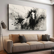 Load image into Gallery viewer, Stretched canvas wall art print – Canvas Wall Art Painting Horses HR188 – Small – 30x20 in (75x50 cm) – Iloski Art LLC
