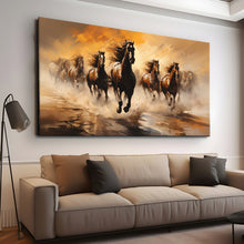 Load image into Gallery viewer, Stretched canvas wall art print – Canvas Wall Art Painting Horses HR189 – Small – 30x20 in (75x50 cm) – Iloski Art LLC
