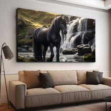 Load image into Gallery viewer, Stretched canvas wall art print – Canvas Wall Art Painting Horses HR191 – Small – 30x20 in (75x50 cm) – Iloski Art LLC
