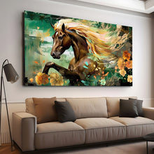 Load image into Gallery viewer, Stretched canvas wall art print – Canvas Wall Art Painting Horses HR121 – Small – 30x20 in (75x50 cm) – Iloski Art LLC
