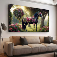 Load image into Gallery viewer, Stretched canvas wall art print – Canvas Wall Art Painting Horses HR194 – Small – 30x20 in (75x50 cm) – Iloski Art LLC

