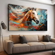 Load image into Gallery viewer, Stretched canvas wall art print – Canvas Wall Art Painting Horses HR209 – Small – 30x20 in (75x50 cm) – Iloski Art LLC

