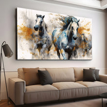 Load image into Gallery viewer, Stretched canvas wall art print – Canvas Wall Art Painting Horses HR123 – Small – 30x20 in (75x50 cm) – Iloski Art LLC
