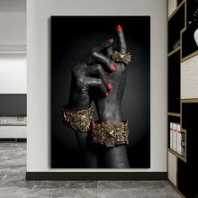 Load image into Gallery viewer, Canvas Wall Art African Woman Painting AFRW0047 - Iloski Art LLC
