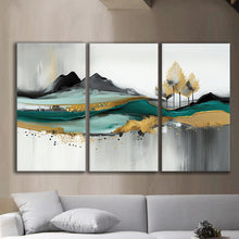 Load image into Gallery viewer, Gallery wrapped canvas wall art print – Modular Art Collection: Contemporary Designs in Pieces MAC053 – Small S (20x30inchx3p - total length 60inch/150cm)
