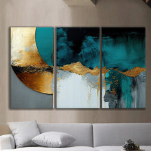 Load image into Gallery viewer, Gallery wrapped canvas wall art print – Modular Art Collection: Contemporary Designs in Pieces MAC066 – Small S (20x30inchx3p - total length 60inch/150cm)
