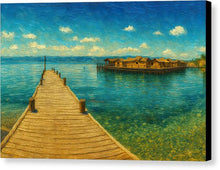 Load image into Gallery viewer, Idyllic Ohrid Lakeside Pier View - Canvas Print
