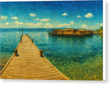 Load image into Gallery viewer, Idyllic Ohrid Lakeside Pier View - Canvas Print
